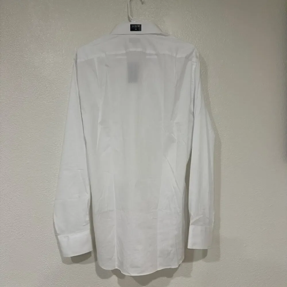 NWT J.Crew Men's Slim Performance Dress Shirt Button Up Collared White Medium